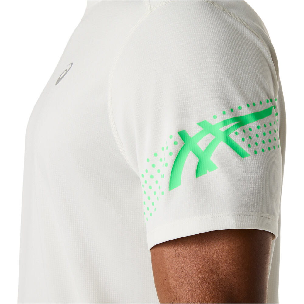 Asics camiseta técnica manga corta hombre ICON VERDE 04