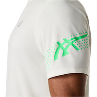 Asics camiseta técnica manga corta hombre ICON VERDE 04