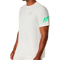 Asics camiseta técnica manga corta hombre ICON VERDE vista detalle