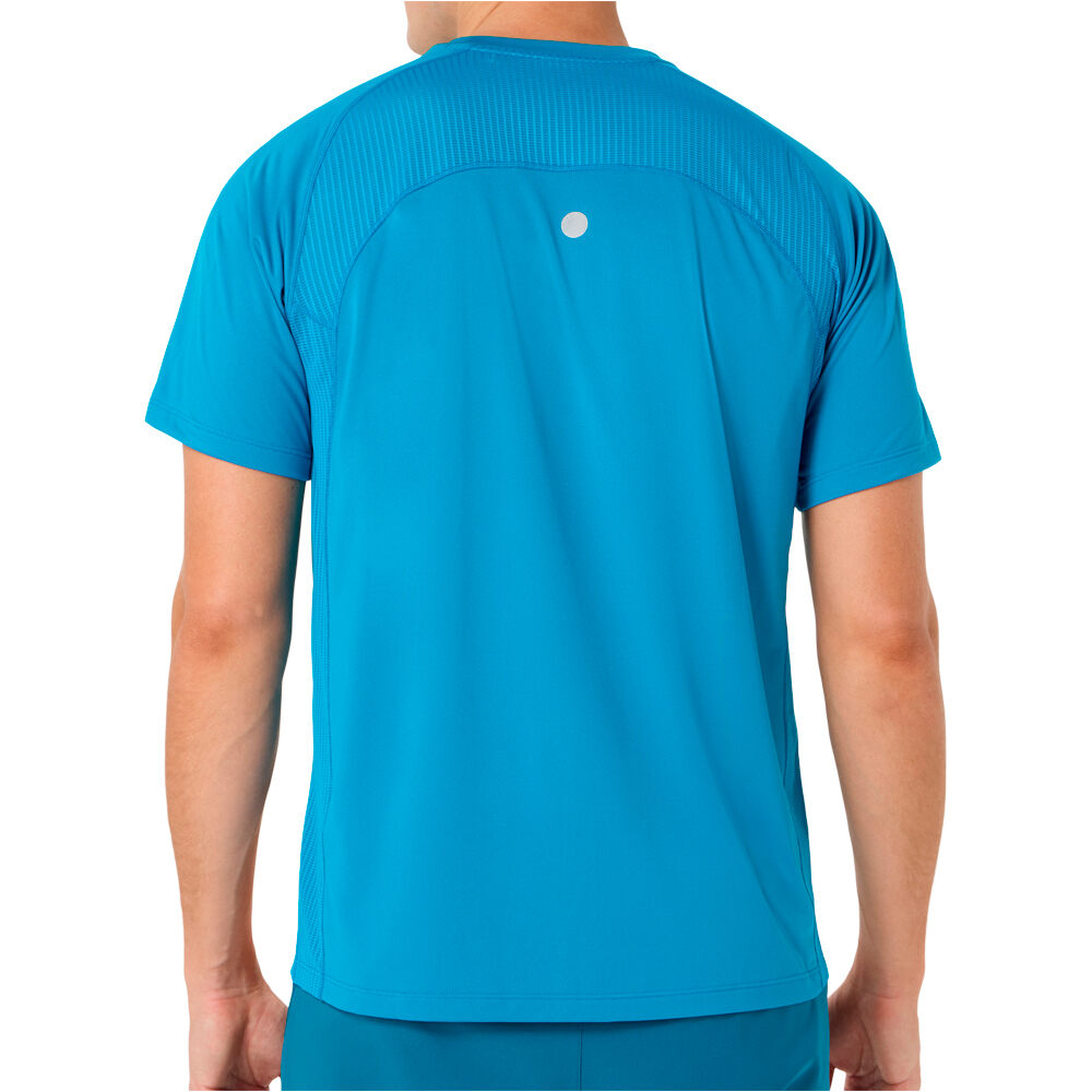 Asics camiseta técnica manga corta hombre ROAD FADE VERDE vista trasera