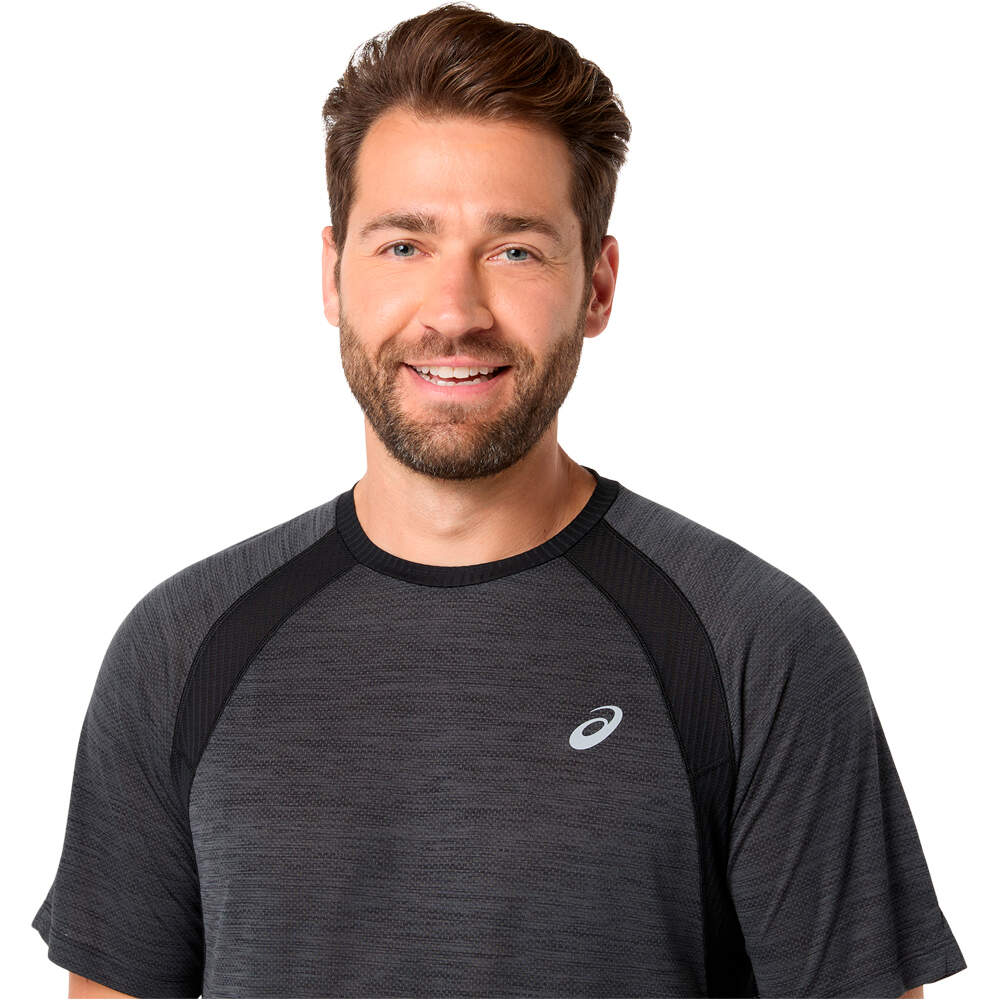 Asics camiseta técnica manga corta hombre ROAD NEGRO 03