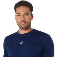 Asics camiseta técnica manga corta hombre ROAD SEAMLESS AZUL 03