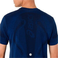 Asics camiseta técnica manga corta hombre ROAD SEAMLESS AZUL 05