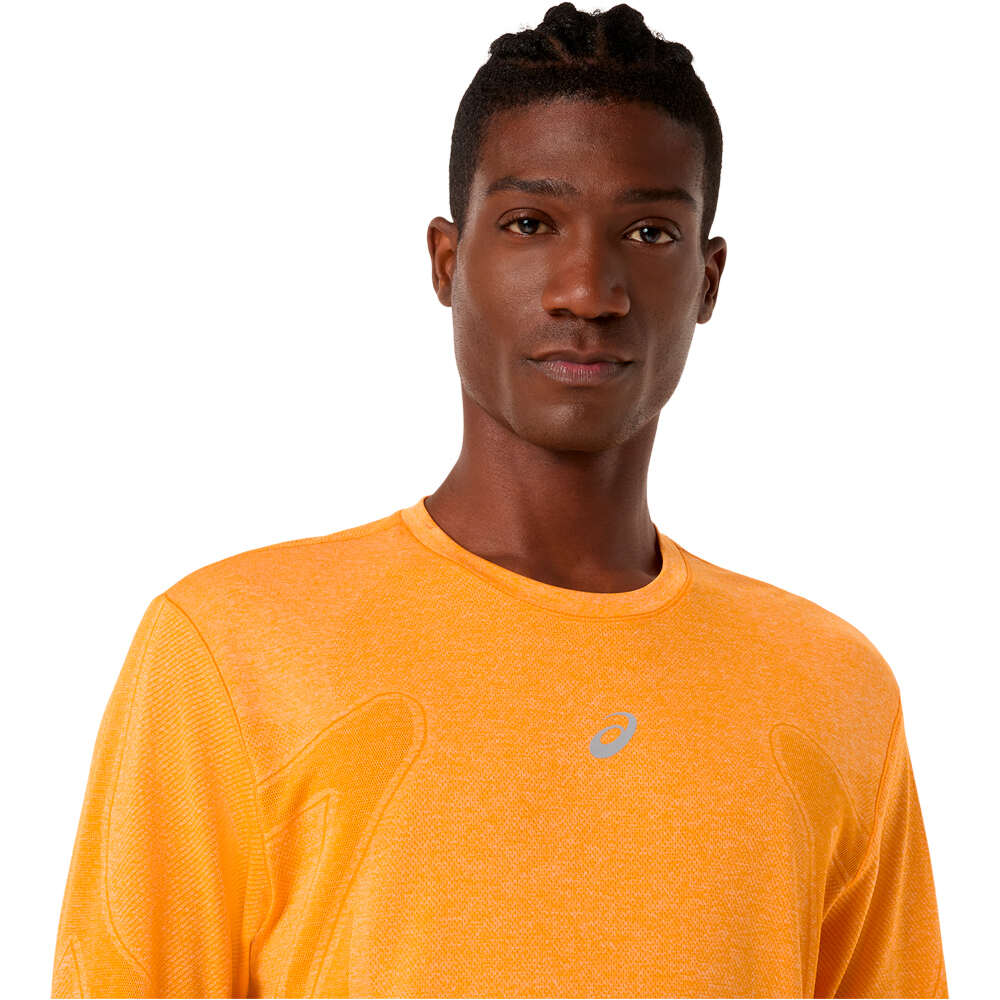 Asics camiseta técnica manga larga hombre ROAD NARANJA 03