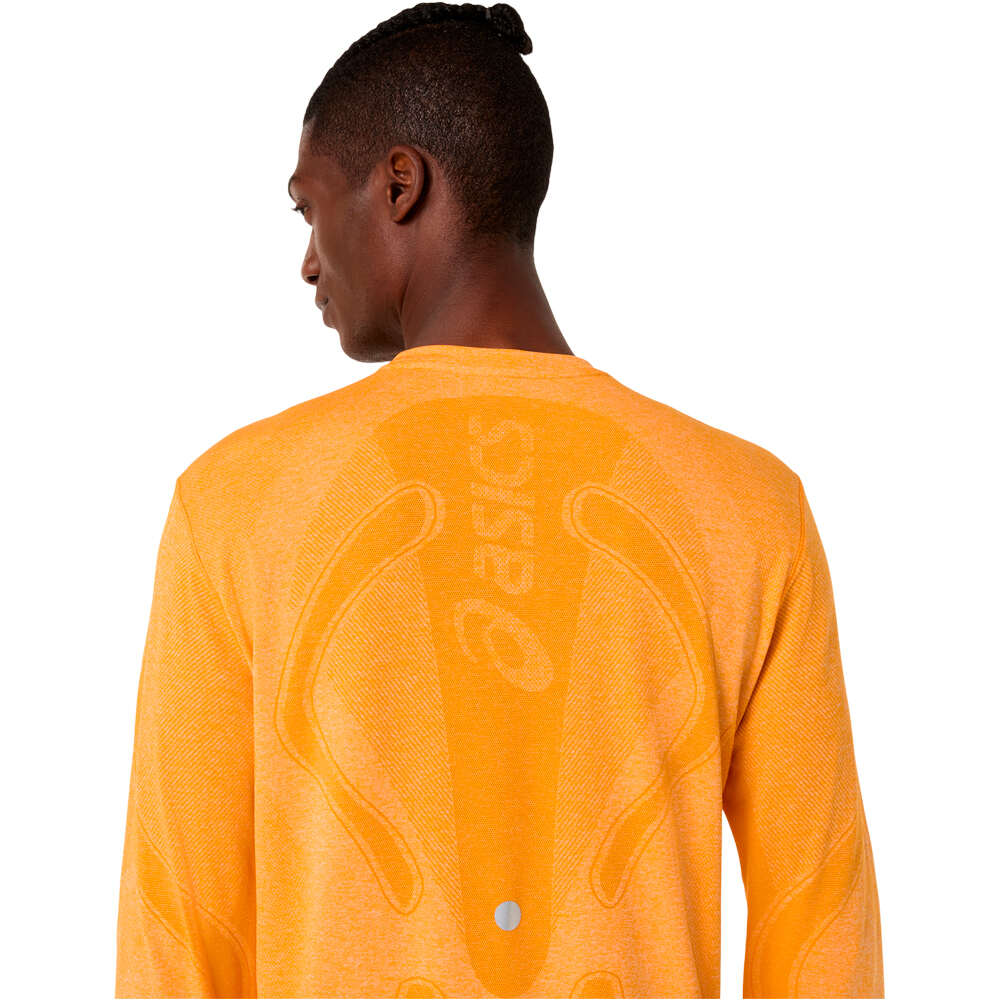 Asics camiseta técnica manga larga hombre ROAD NARANJA 04