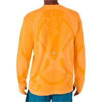 Asics camiseta técnica manga larga hombre ROAD NARANJA vista trasera