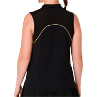 Asics camiseta tenis manga corta mujer PADEL COURT NEGRO vista trasera