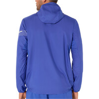 Asics CHAQUETA RUNNING HOMBRE ICON AZUL vista trasera