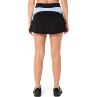 Asics falda tenis PADEL COURT NEGRO vista trasera