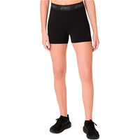 Asics malla corta running mujer ESSENTIAL LOGO NEGRO vista frontal