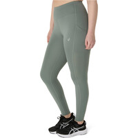 Asics malla larga running mujer CORE TIGHT VERDE vista detalle