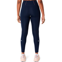 Asics malla larga running mujer ROAD AZUL vista trasera