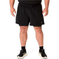 Asics pantaloneta técnica hombre ROAD 2-N-1 NEGRO vista frontal