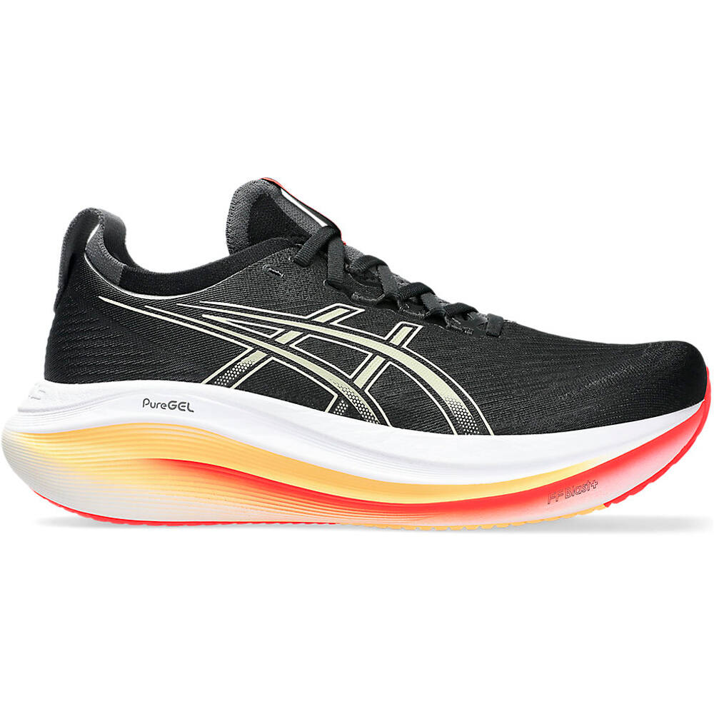 Asics zapatilla running hombre GEL-NIMBUS 27 NEGRO lateral exterior