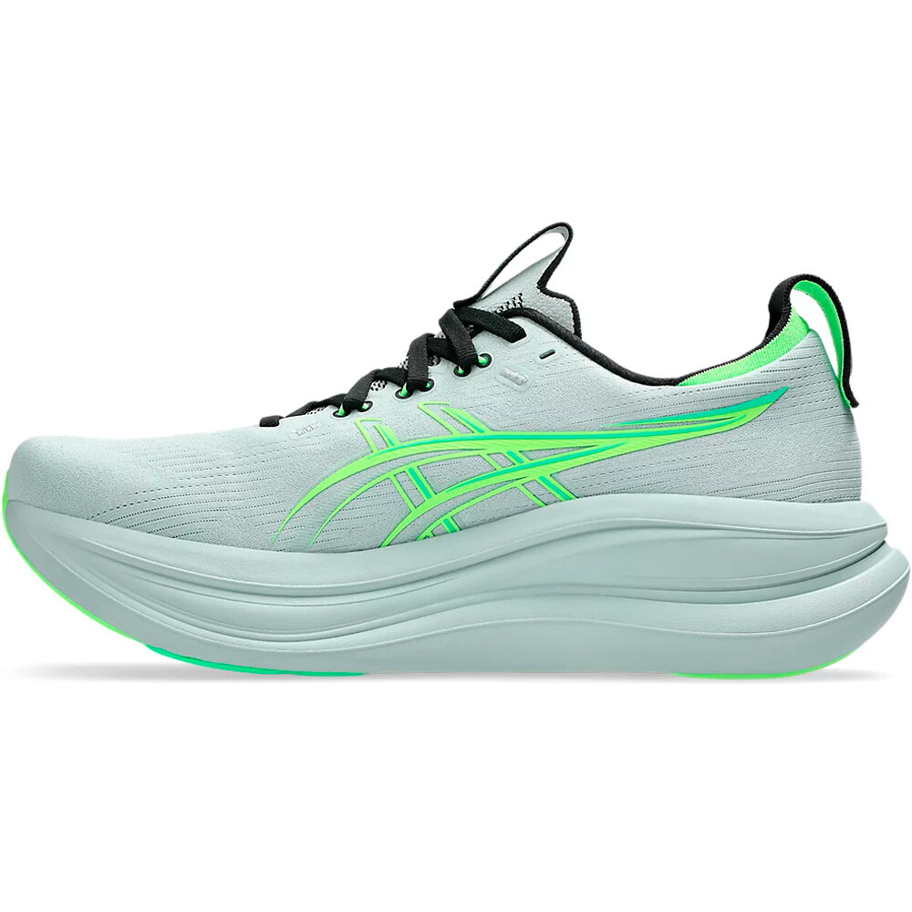 Asics zapatilla running hombre GEL-NIMBUS 28 VERDE puntera