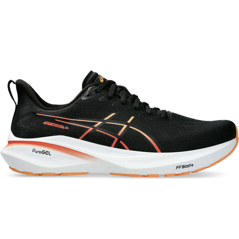 Asics zapatilla running hombre GT 2000 13 NEGRO lateral exterior