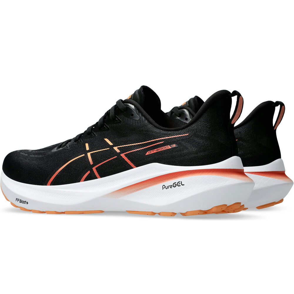 Asics zapatilla running hombre GT 2000 13 NEGRO vista trasera
