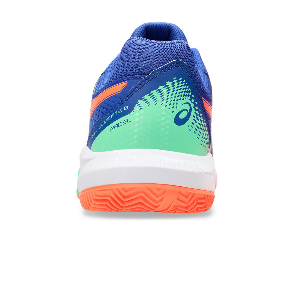 Asics Zapatillas Padel Hombre GEL DEDICATE 8 PADEL AZUL vista trasera