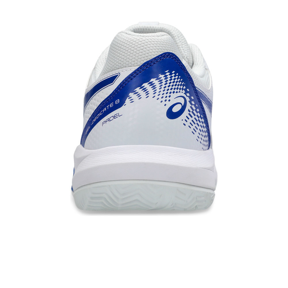 Asics Zapatillas Padel Hombre GEL DEDICATE 8 PADEL BLANCO vista trasera