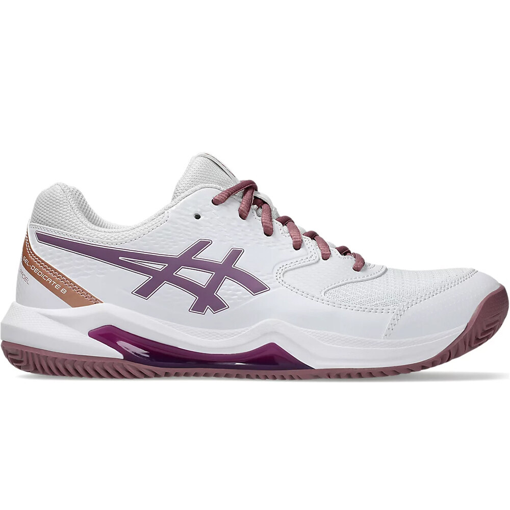 Asics Zapatillas Padel Mujer GEL DEDICATE 8 PADEL MARRON lateral exterior