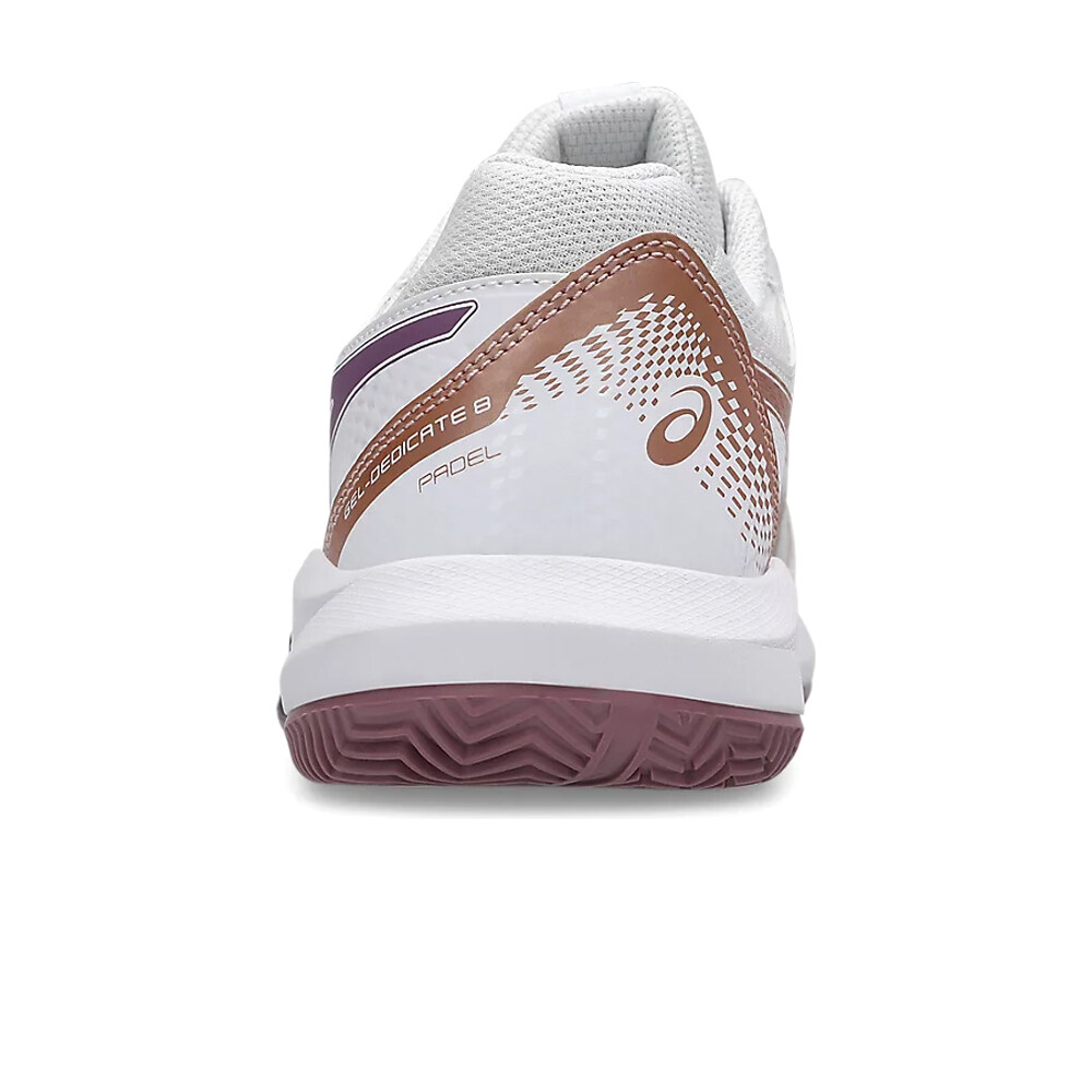Asics Zapatillas Padel Mujer GEL DEDICATE 8 PADEL MARRON vista trasera