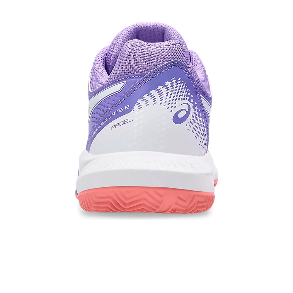 Asics Zapatillas Padel Mujer GEL-DEDICATE 8 PADEL MORADO vista trasera