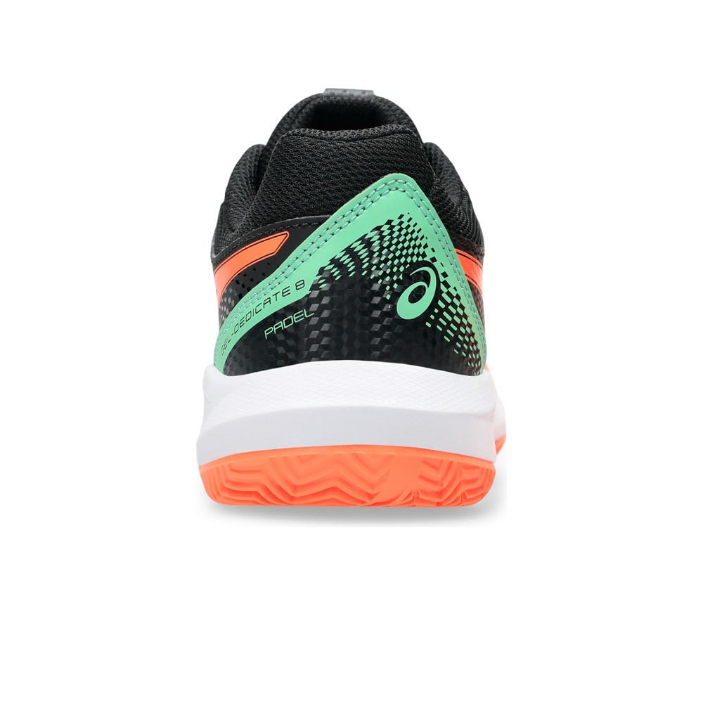 Asics Zapatillas Tenis Niños GEL DEDICATE 8 GS PADEL NEGRO vista trasera