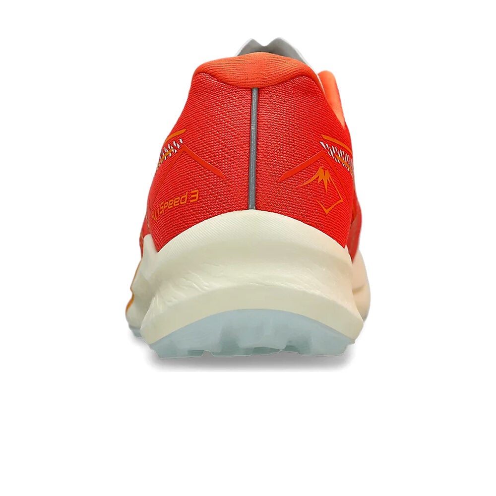 Asics zapatillas trail hombre FUJISPEED 3 NARANJA vista trasera