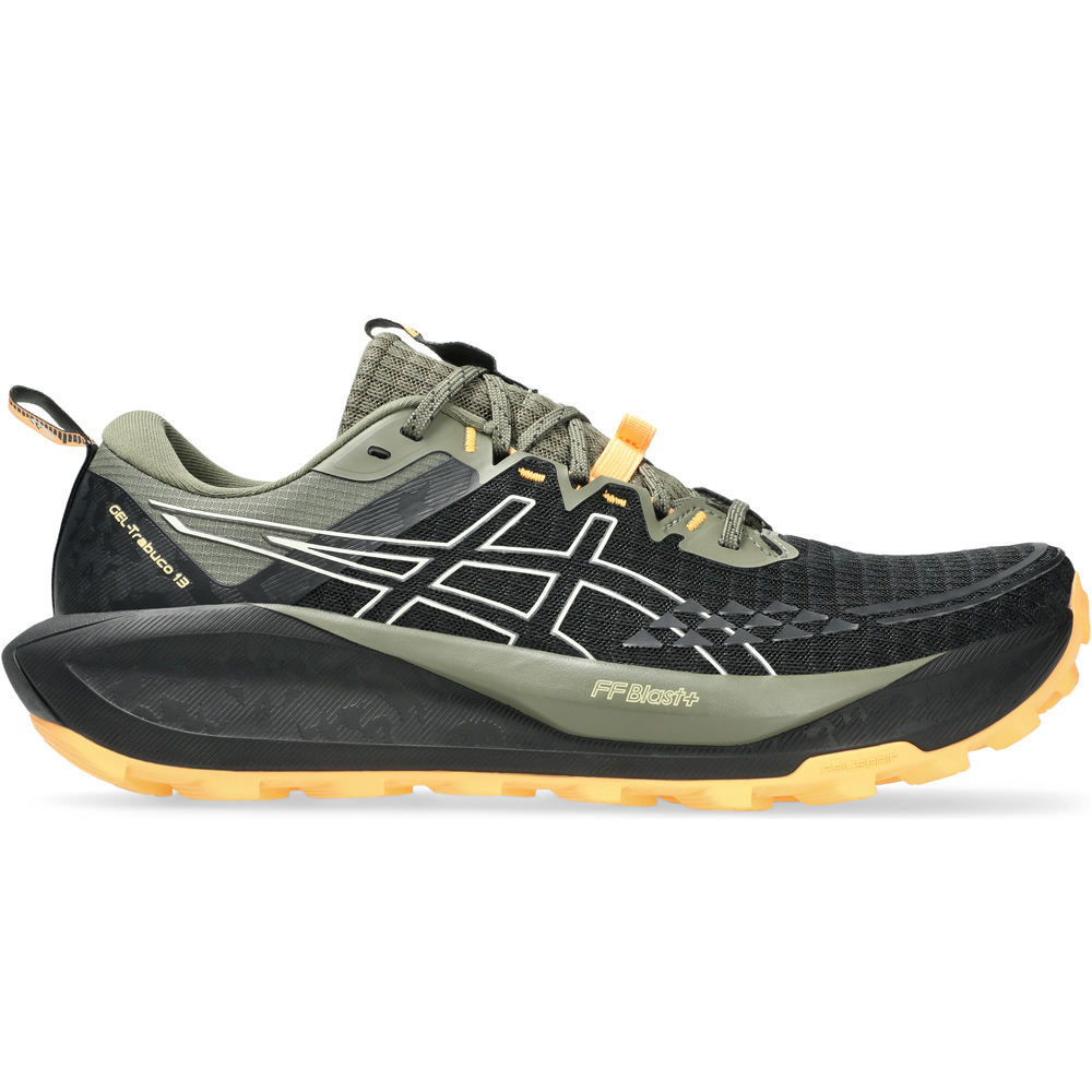Asics zapatillas trail hombre GEL-TRABUCO 13 NEGRO lateral exterior