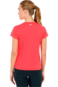 Athlecia camisetas fitness mujer ALMI NARANJA vista trasera