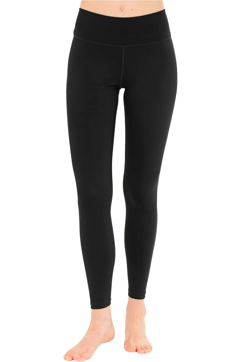 Athlecia pantalones y mallas largas fitness mujer BLOOM NEGRO vista frontal