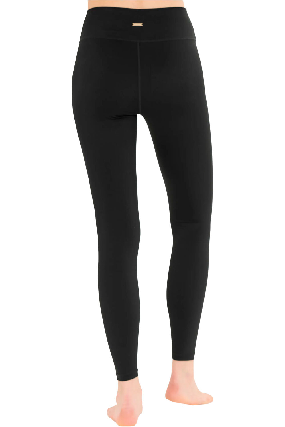 Athlecia pantalones y mallas largas fitness mujer BLOOM NEGRO vista trasera