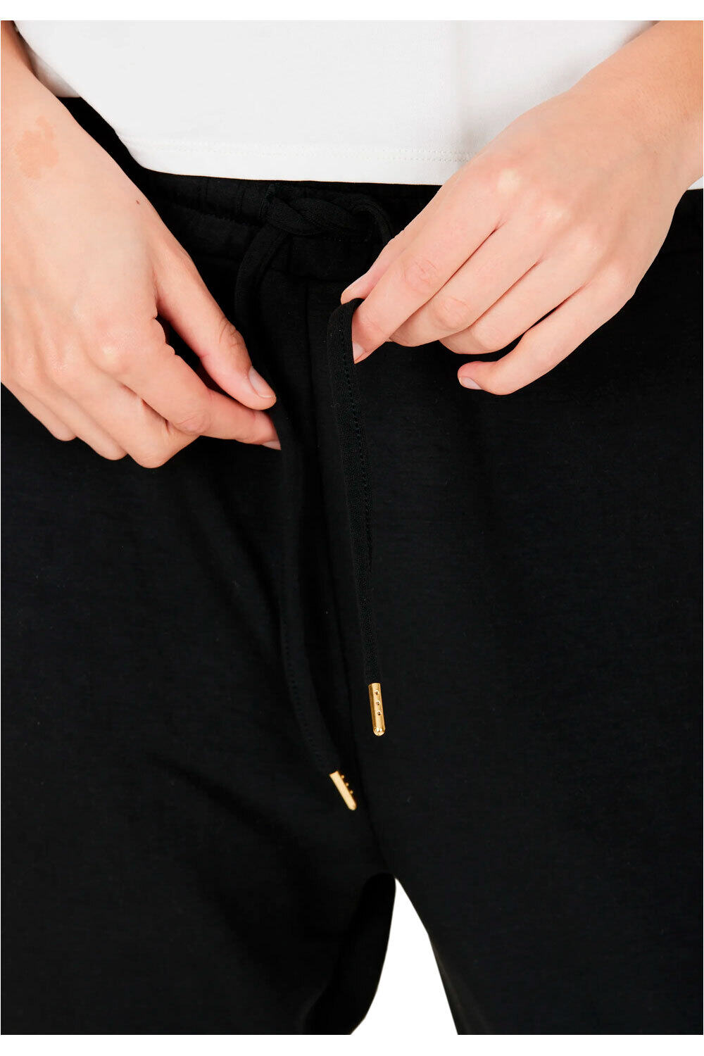 Athlecia pantalones y mallas largas fitness mujer JACEY V2 NEGRO vista detalle