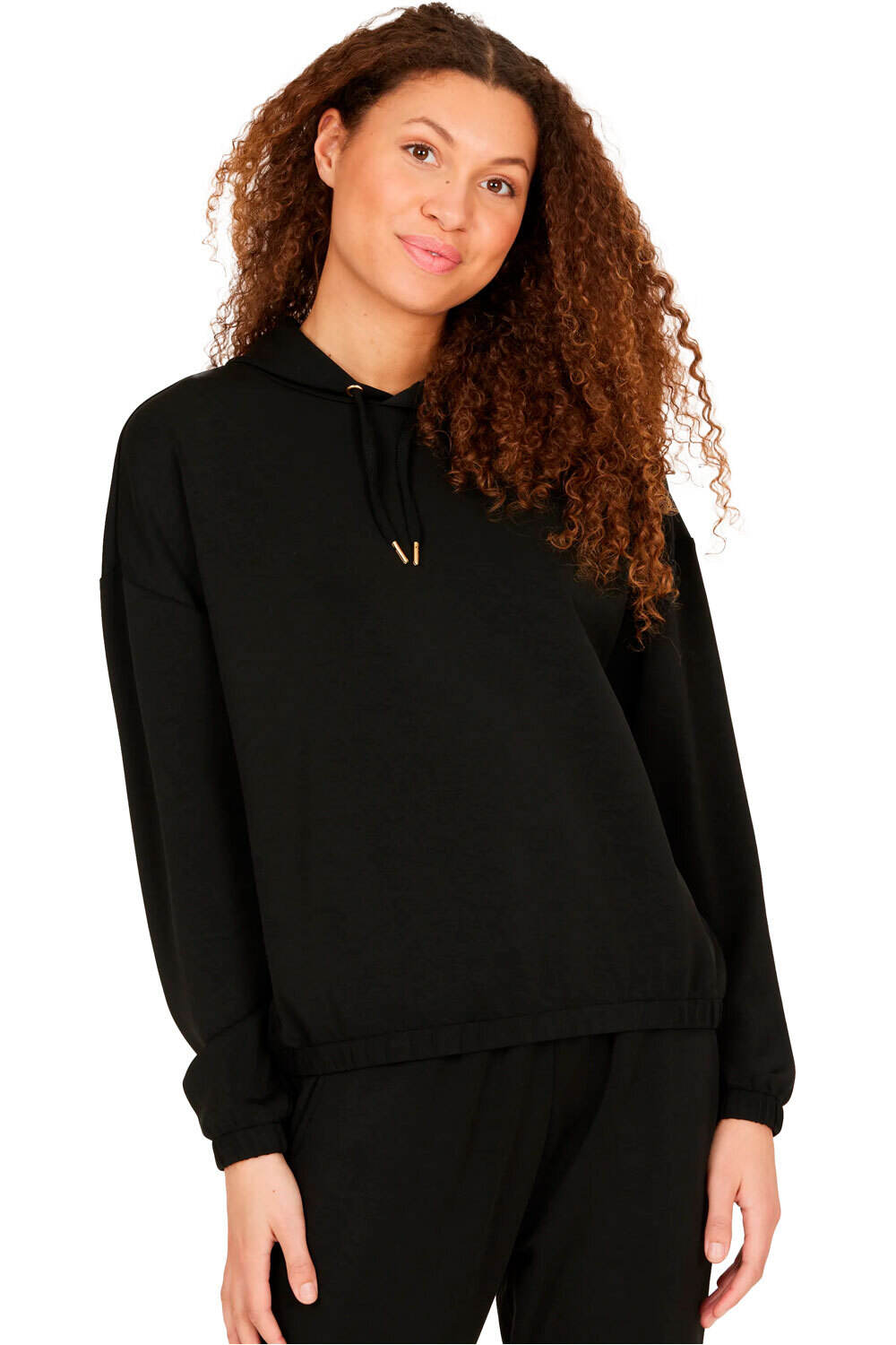 Athlecia sudaderas deportivas mujer NAMIER NEGRO vista frontal