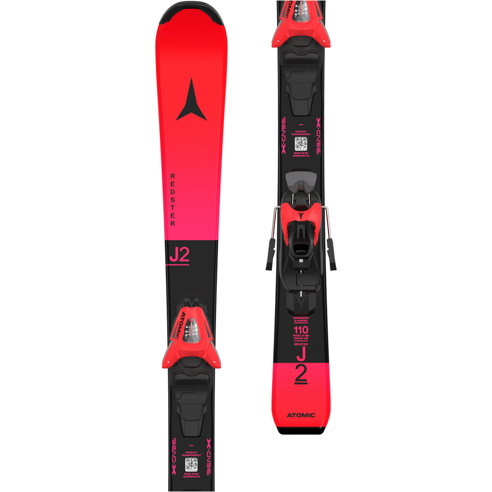 Atomic pack esquí y fijacion REDSTER J2 100-120 + C 5 GW RE ROJO 06