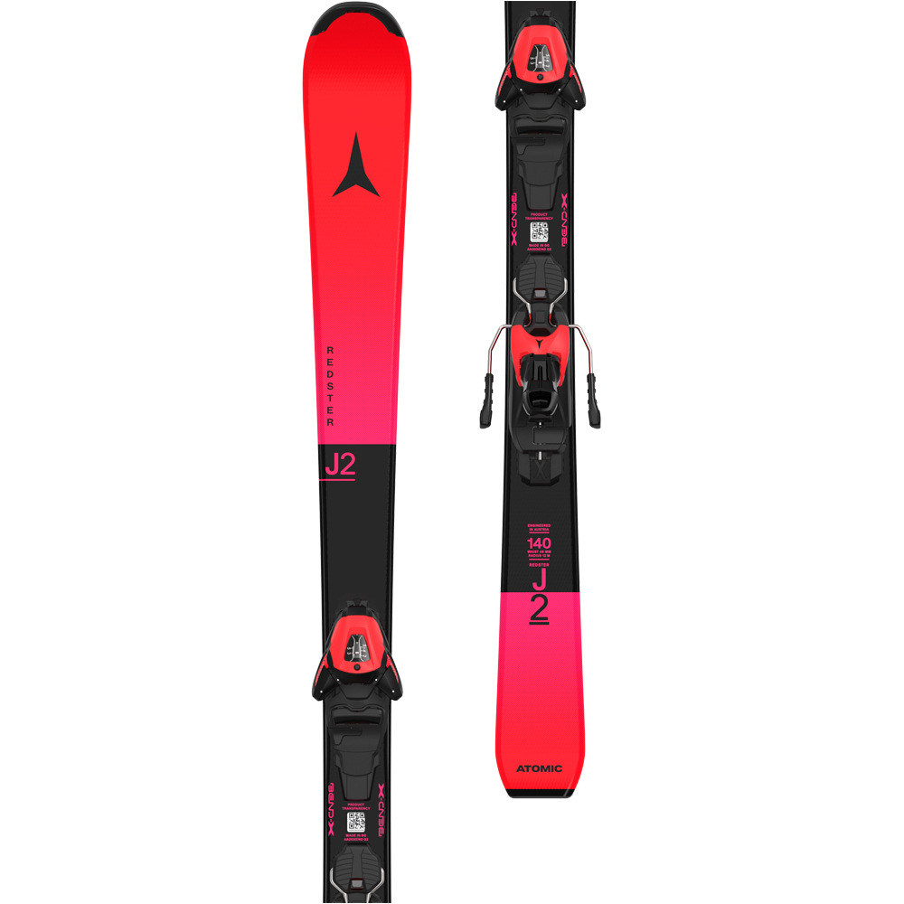 Atomic pack esquí y fijacion REDSTER J2 130-150 + L 6 GW RE ROJO 06