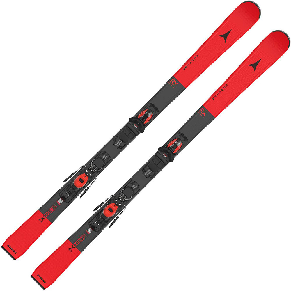Atomic pack esquí y fijacion REDSTER RX + M 10 GW RED/BLACK/ ROJO vista frontal