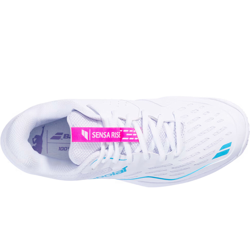 Babolat Zapatillas Padel Mujer SENSA RISE BLANCO vista superior