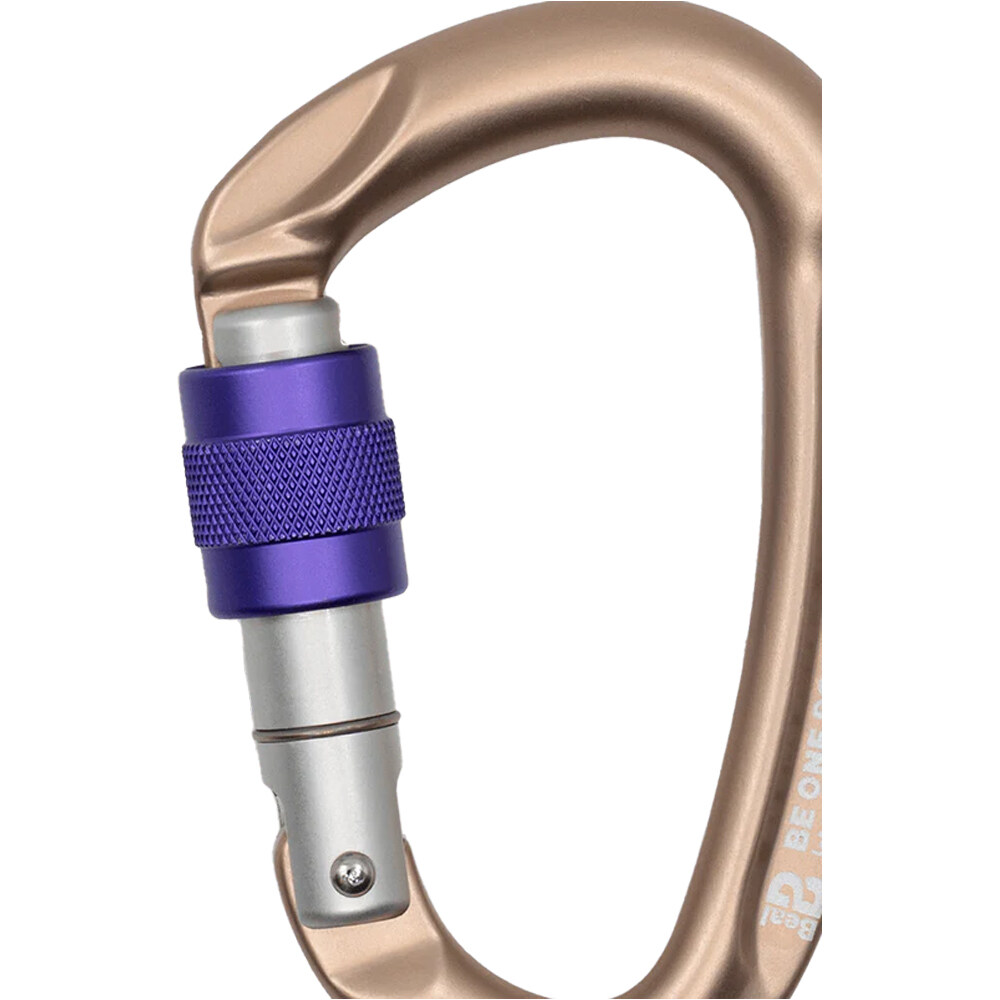 Beal mosquetón seguridad BE ONE SCREW MATT GRIS 01