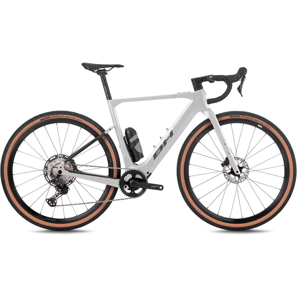 Bh BICICLETA ELÉCTRICA CARRETERA iGRAVELX CARBON 2.7 2027 GRIS vista frontal