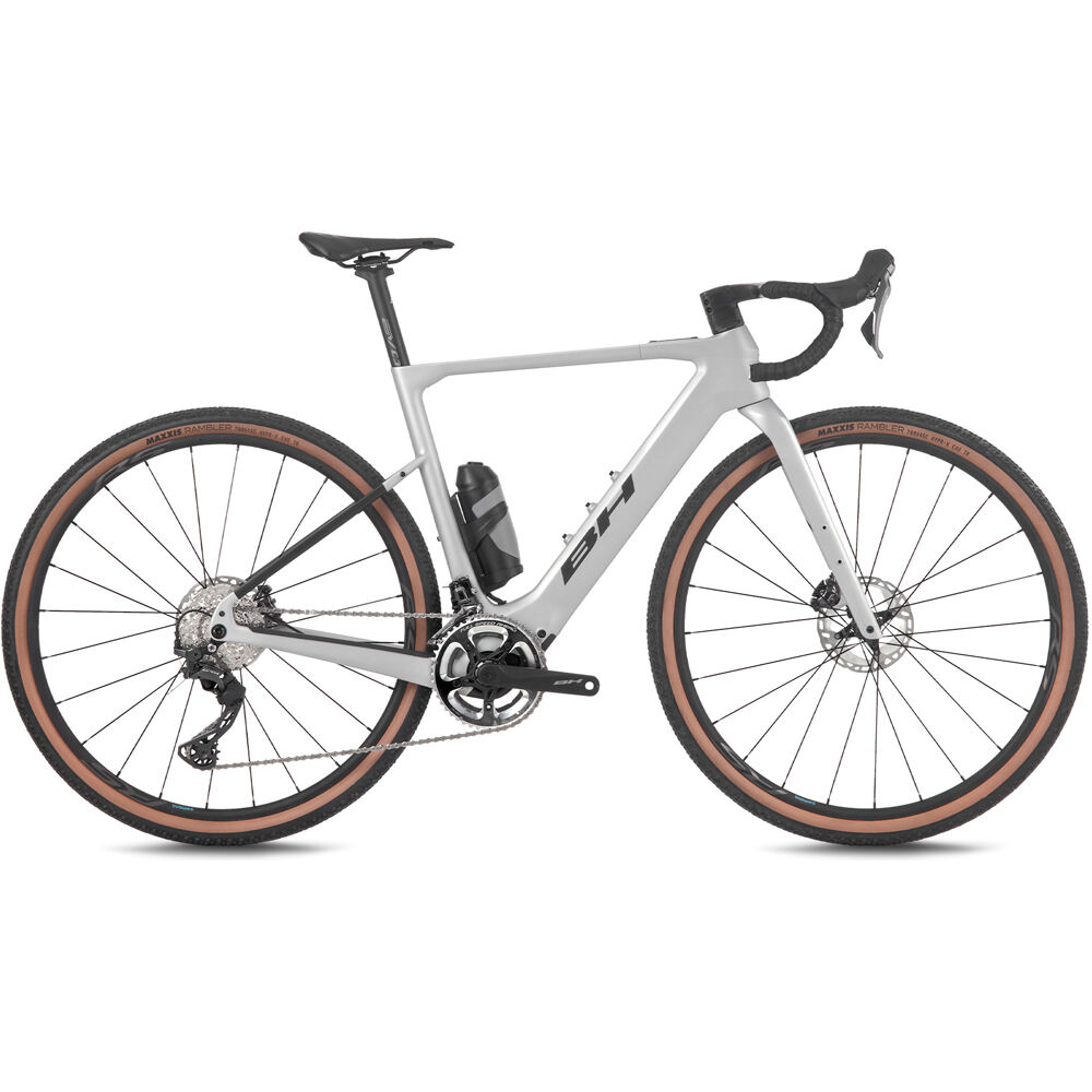 Bh BICICLETA ELÉCTRICA CARRETERA iGRAVELX CARBON 2.8 2027 GRIS vista frontal