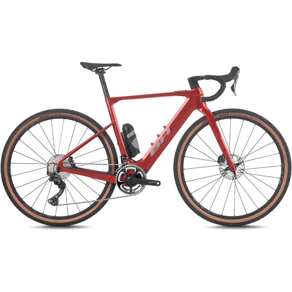 Bh BICICLETA ELÉCTRICA CARRETERA iGRAVELX CARBON 2.8 2027 ROJO vista frontal