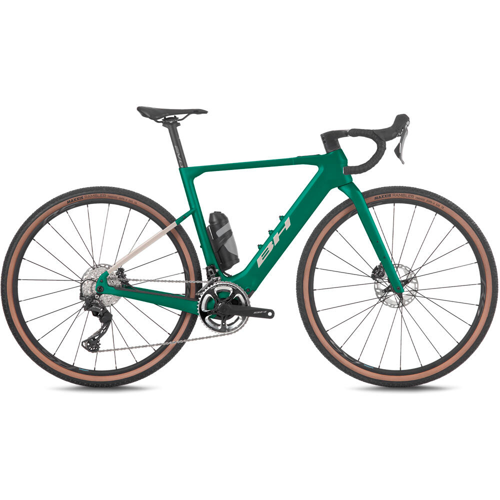 Bh BICICLETA ELÉCTRICA CARRETERA iGRAVELX CARBON 2.8 2027 VERDE vista frontal