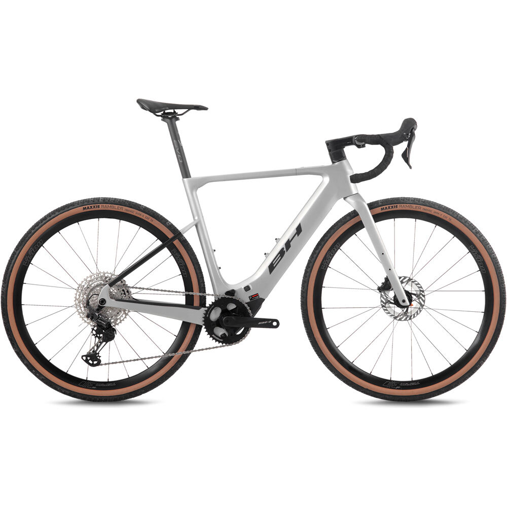 Bh BICICLETA ELÉCTRICA CARRETERA iGRAVELX NX CARBON 2.7 2027 GRIS vista frontal