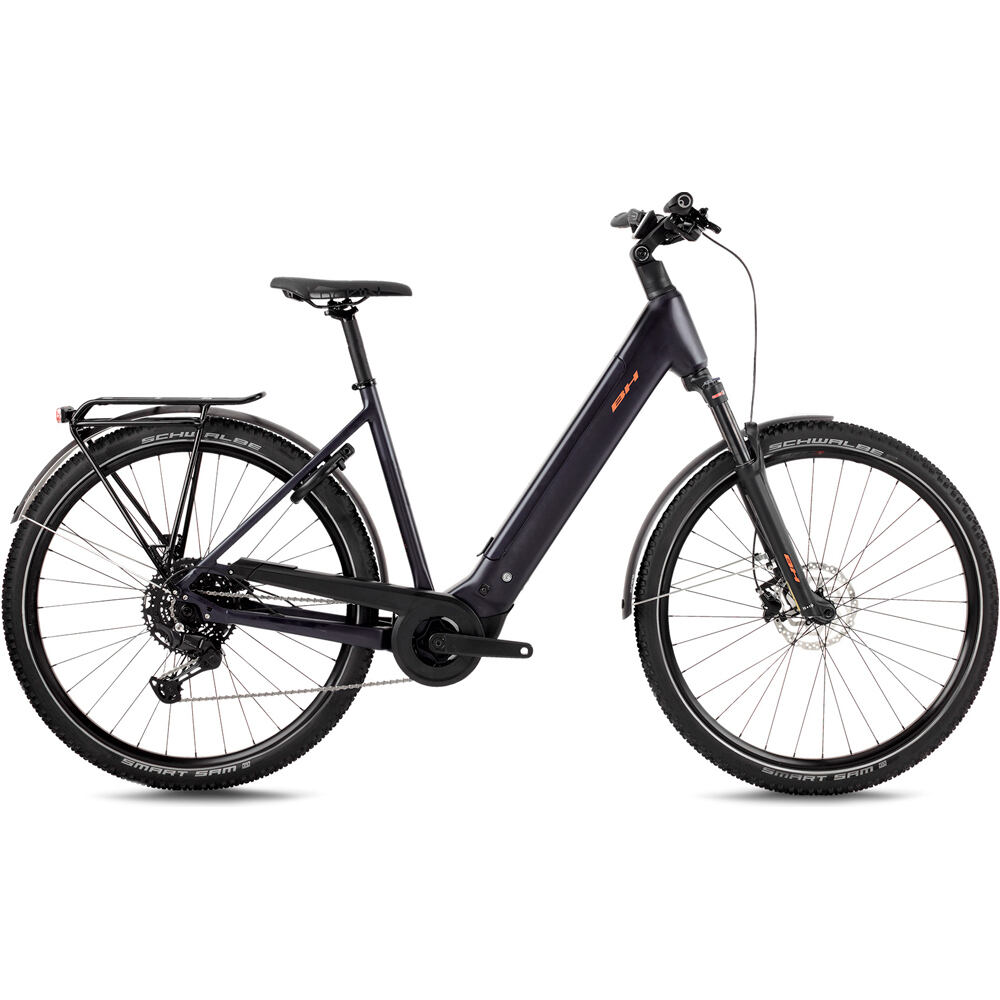 Bh bicicleta paseo ATOM+ NX WAVE 2027 GRIS vista frontal