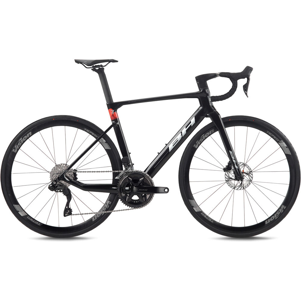 Bh bicicletas de carretera carbono RS1 4.0 2027 NEGRO vista frontal