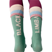 Black Limba calcetines yoga ZAFU VERDE vista trasera