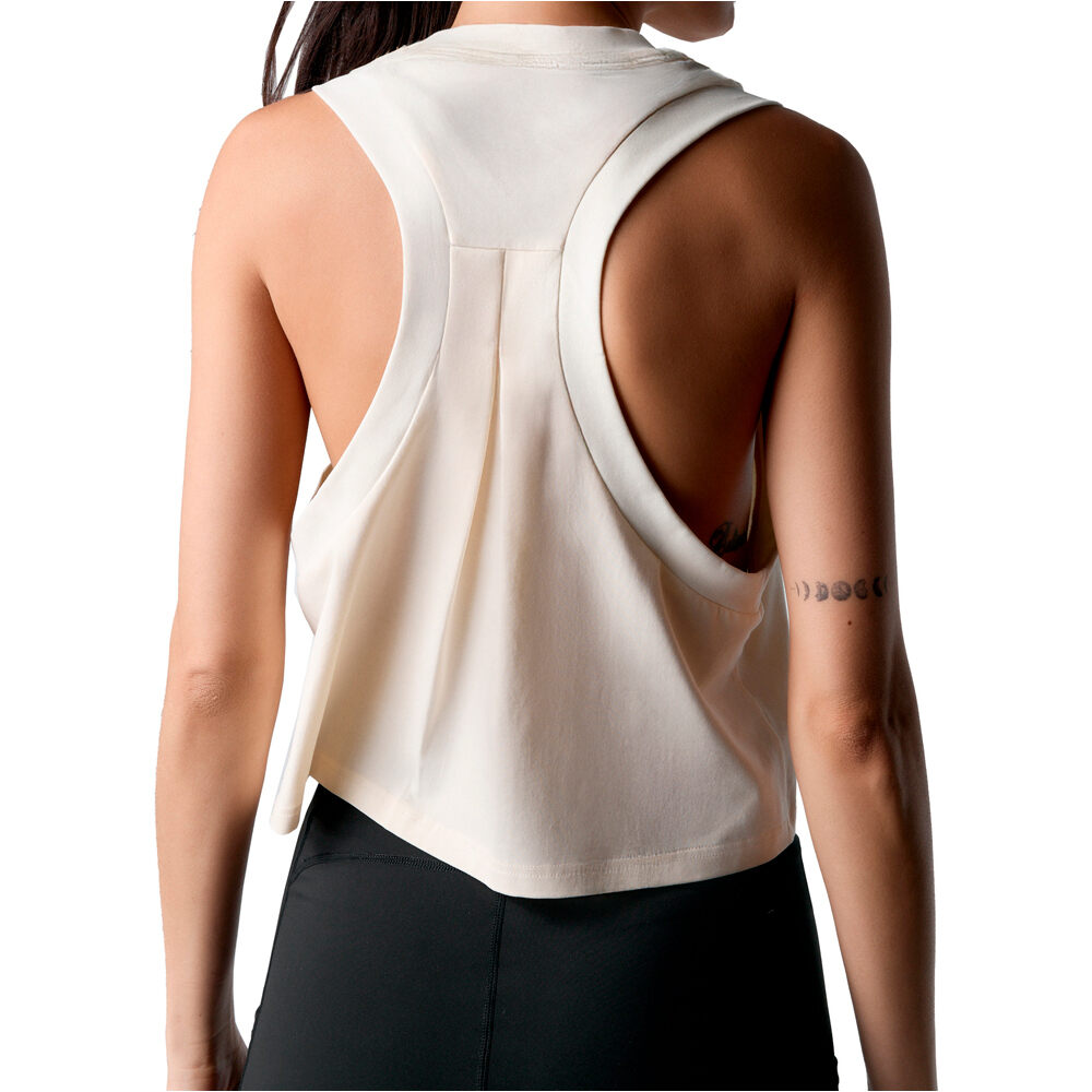 Black Limba camiseta tirantes fitness mujer CROSS MARRON vista trasera