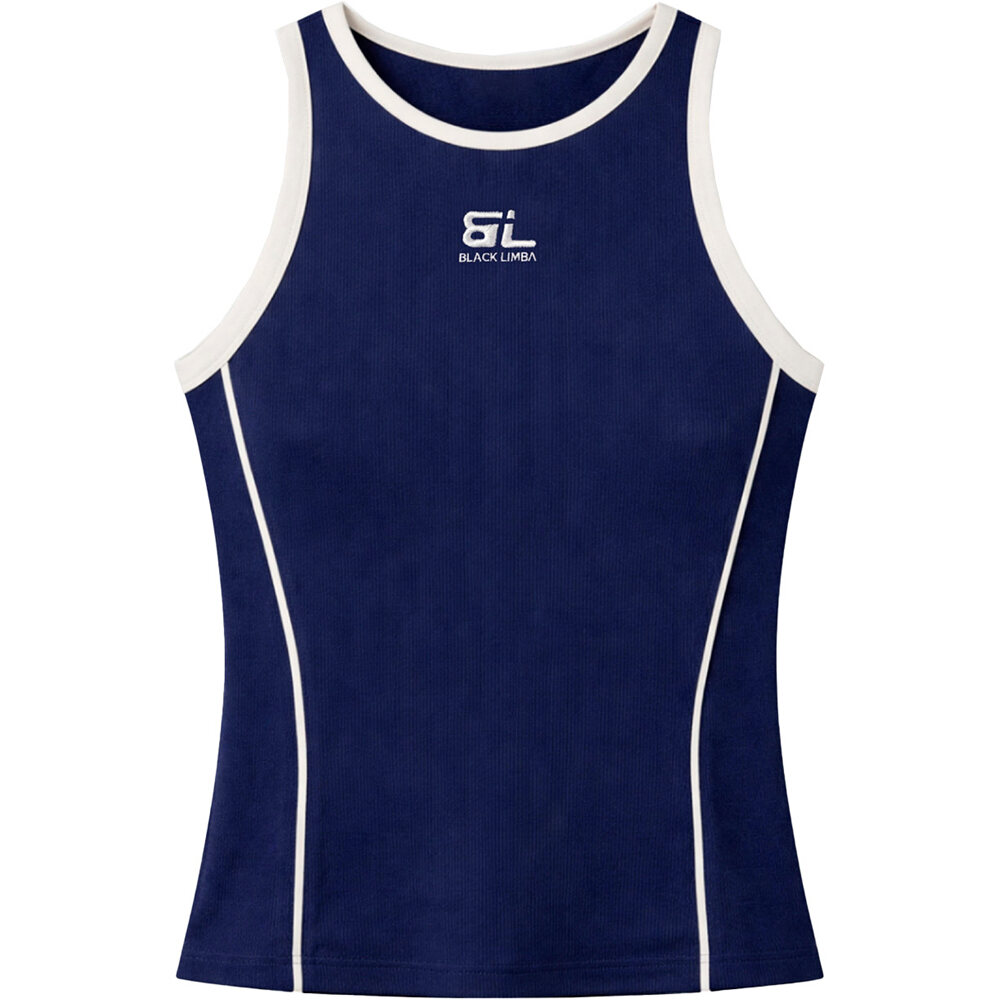 Black Limba camiseta tirantes fitness mujer PUREFLEX AZUL 06