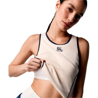 Black Limba camiseta tirantes fitness mujer PUREFLEX MARRON vista detalle